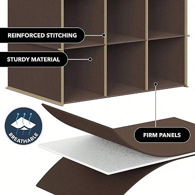8-Tier Hanging Storage Organizer, 24 Cubbies, Reinforced Metal Frame, Versatile Use