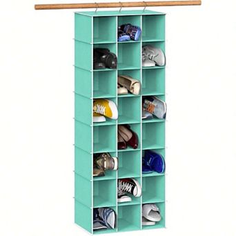 8 tier Hanging Storage Organizer, 24 Cubbies, Reinforced Metal Frame, Versatile Use