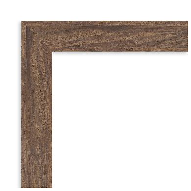 Pia Medium BRN Beveled Framed Bathroom Vanity Wall Mirror