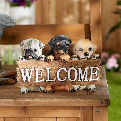 Zingz Home Puppy Welcome Garden Sign