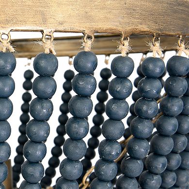 Hello Honey 2-Tier Draped Wood Bead Chandelier
