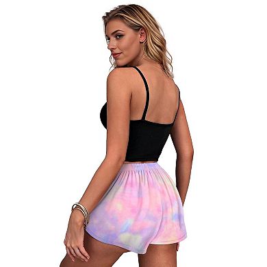 Ekouaer Women Pajama Shorts Comfy Lounge Bottom with Pockets Stretch