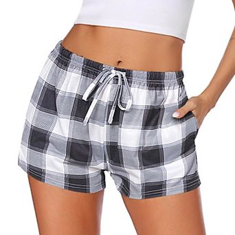 Ekouaer Women Pajama Shorts Comfy Lounge Bottom with Pockets Stretch