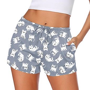 Ekouaer Women Pajama Shorts Comfy Lounge Bottom with Pockets Stretch