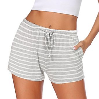 Ekouaer Women Pajama Shorts Comfy Lounge Bottom with Pockets Stretch