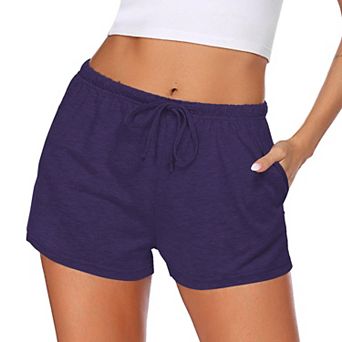 Ekouaer Women Pajama Shorts Comfy Lounge Bottom with Pockets Stretch