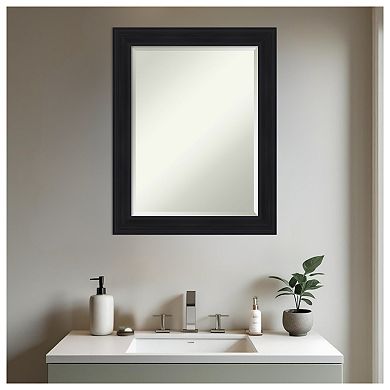 Abbey Black Beveled Framed Bathroom Vanity Wall Mirror