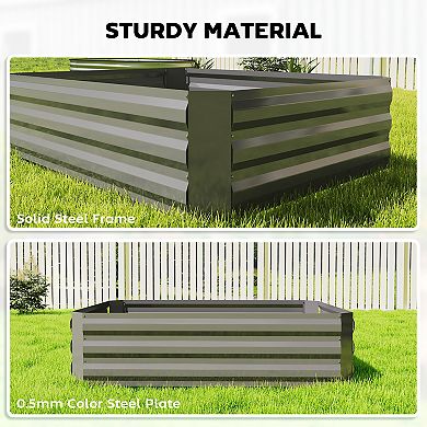Outsunny Raised Garden Bed with Greenhouse