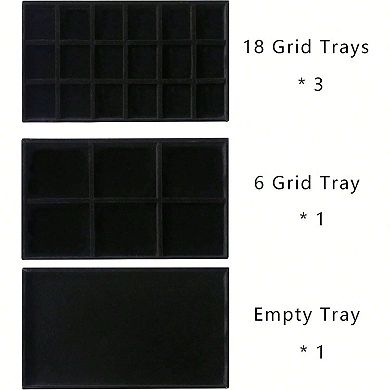 Acrylic Jewelry Organizer with 5 Drawers for Women - Velvet Trays, Stackable, Perfect Gift