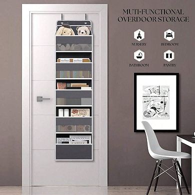 Over Door Organizer, 5 Large Pockets, 6 Mesh Pockets, Heavy Duty, Eco Friendly, Easy Install