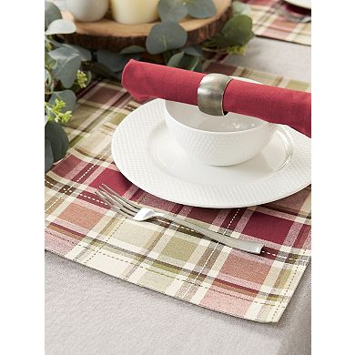 DII Holiday Plaid Placemat Set/6