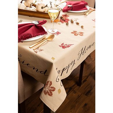 DII Rustic Leaves Printed Tablecloth