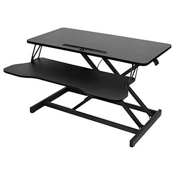 Ergonomic Desk Converter for Laptop, Monitor, and Workspace Organization - Black