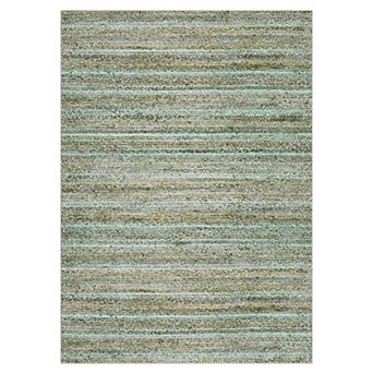 Modern Washable Braid Print Area Rug, Stain Resistant Low Pile Carpet with Non-Slip Backing