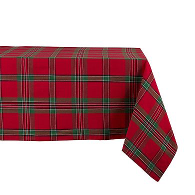 DII Holiday Plaid Tablecloth