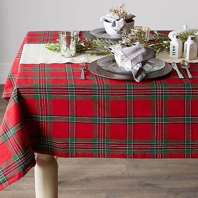 DII Holiday Plaid Tablecloth