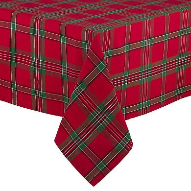 DII Holiday Plaid Tablecloth