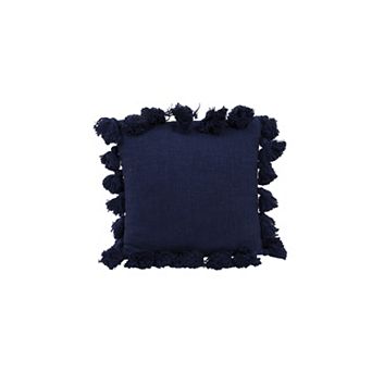 Hello Honey Woven Cotton Slub Pillow with Tassels