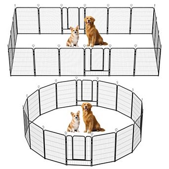 IFMALL Heavy Duty Expandable Pet Exercise Pen with Removable Panels and Anti-Skid Base