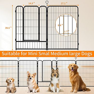 IFMALL Heavy Duty Expandable Pet Exercise Pen with Removable Panels and Anti-Skid Base