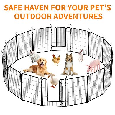 IFMALL Heavy Duty Expandable Pet Exercise Pen with Removable Panels and Anti-Skid Base