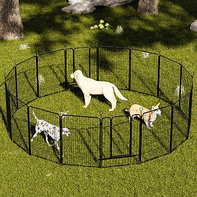 IFMALL Heavy Duty Expandable Pet Exercise Pen with Removable Panels and Anti-Skid Base