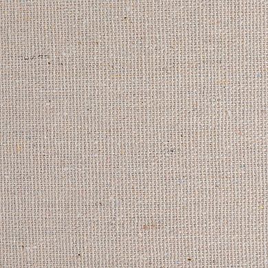 Hello Honey Stoneware Conical Table Lamp with Cream Crackle Glaze and Natural Linen Shade