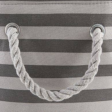 Bone Dry Collapsible Soft Round Pet Storage Bin Stripe Paw Patch