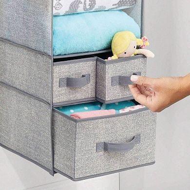Fabric Hanging Organizer - 7 Shelves/3 Drawers - Store Clothes, Toys, Accessories