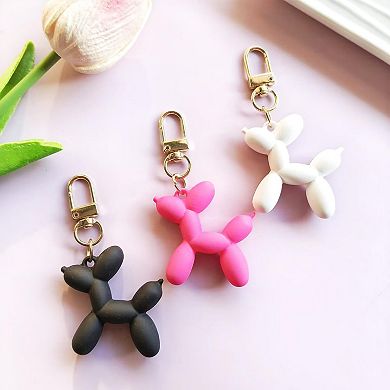 Balloon dog keychain, cute bag charm, handbag accessory