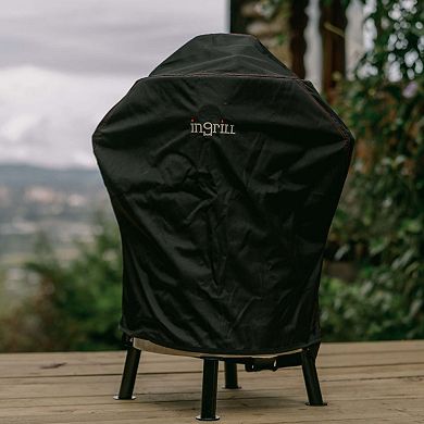 INGRILL Medium Smoker Cover Waterproof Canvas Cover with Straps for Barrel Smokers