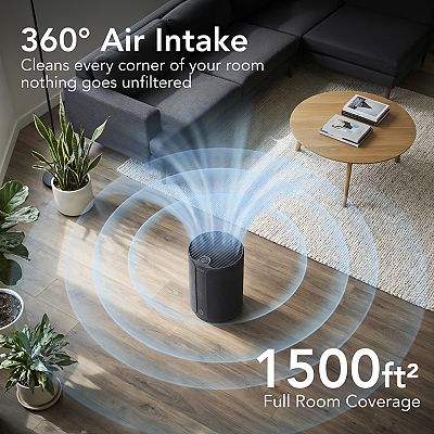Smart Home Air Purifier with App Control & Oil Diffuser Covers up