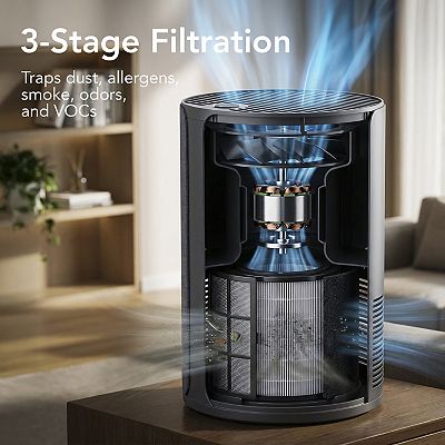【美品】NASCOキュシュドロアー Smart Home Air Purifier with App Control & Oil Diffuser Covers up