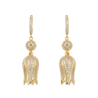 The Collective by DBJ Pave Drop Earrings with White Zirconia