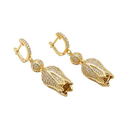 The Collective by DBJ Pave Drop Earrings with White Zirconia