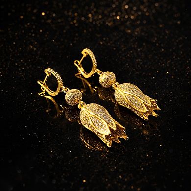 The Collective by DBJ Pave Drop Earrings with White Zirconia