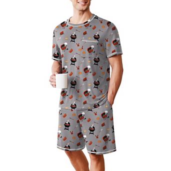 Ekouaer Men's Pajamas Set Soft Sleepwear lightweight 2 pc Shorts Set