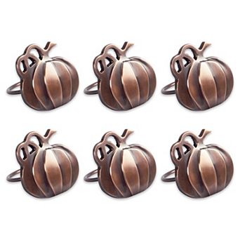 DII Decorative Holiday Napkin Ring Set, 6 pc