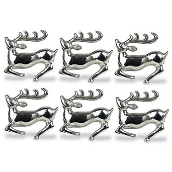 DII Decorative Holiday Napkin Ring Set, 6 pc