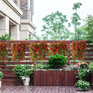 2pcs Artificial Hanging Violet Vines UV Resistant Wall Garden Wedding Indoor Outdoor Spring