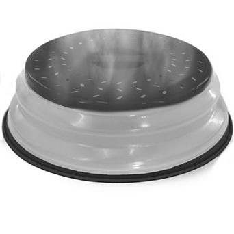Collapsible Microwave Splatter Guard Cover - 75 Steam Vents, BPA-Free Plastic, Space Saving Storage