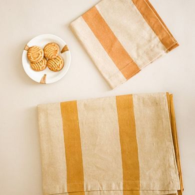 Oh Stripes Block Print Napkins, Set of 4