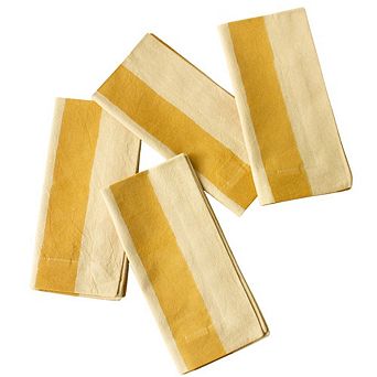 Oh Stripes Block Print Napkins, Set of 4