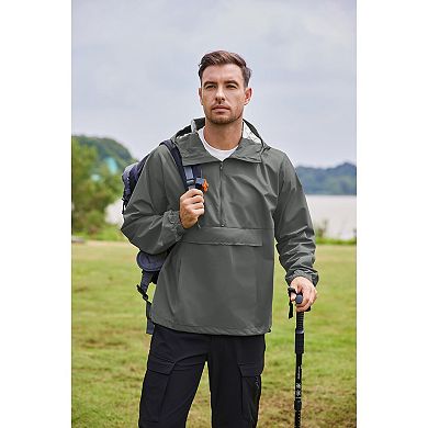 COOFANDY Rain Jacket For Men Waterproof Lightweight RainCoat Packable Winbreaker Pullover Rain