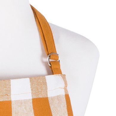 DII Pumpkin Spice Heavyweight Check Fringed Chef Apron