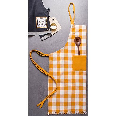DII Pumpkin Spice Heavyweight Check Fringed Chef Apron