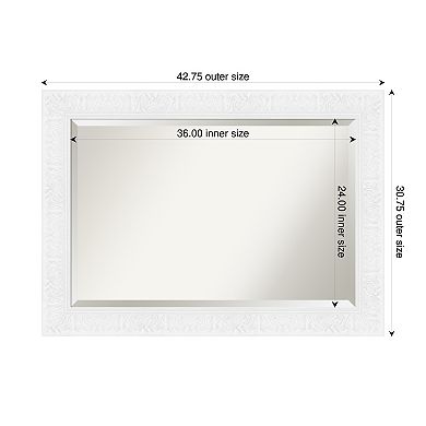 Luxe Beveled Framed Bathroom Vanity Wall Mirror