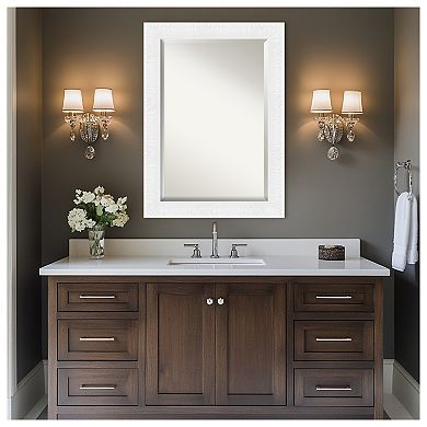 Luxe Beveled Framed Bathroom Vanity Wall Mirror