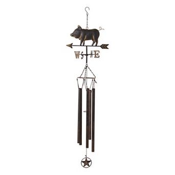 Zingz Home Pig Weathervane Wind Chime