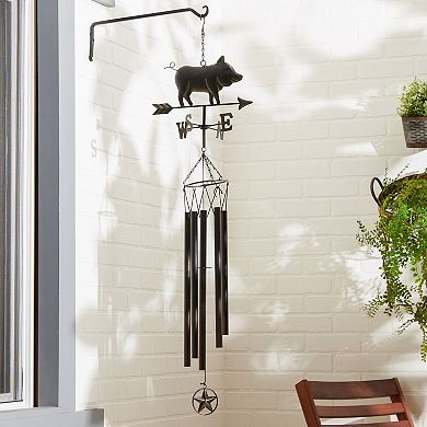 Zingz Home Pig Weathervane Wind Chime